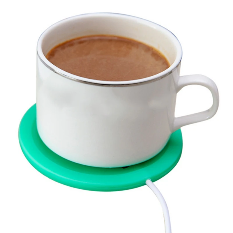 

1pcs Silicone Cartoon USB Insulation Heating Coaster Electrical Insulation Office Tea Coffee Heater Hot Cup Cushion Party Gift