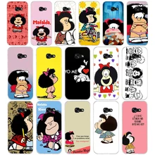 222SD de estilo de moda Mafalda de silicona suave de la cubierta del Tpu del teléfono funda para Samsung a3 2016 a5 2017 a6 más a7 a8 a9 star lite s 6 7 8 9