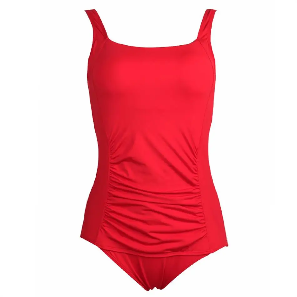 2018 New One Piece Swimsuit Women Plus Size Swimwear Large Size Vintage Retro Padded Beach Bathing Suits Swim Wear 4XL