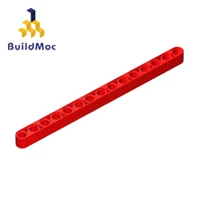 Buildmoc 64871 32278 técnica liftarm 1x15 grosso para blocos de construção peças diy logotipo educacional tecnologia peças brinquedos
