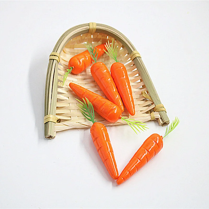 carrot 10 шт. Мини Моделирование Пластиковые фрукты детские игрушки стрельба реквизит поддельные овощи - Цвет: carrot