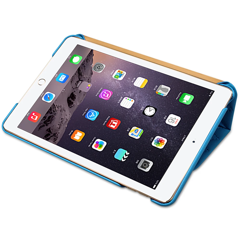 Jisoncase Роскошный Смарт-Чехол для iPad mini 4 стеганая ромб кожаная Магнитная подставка флип-Чехлы для iPad mini 4 Fundas