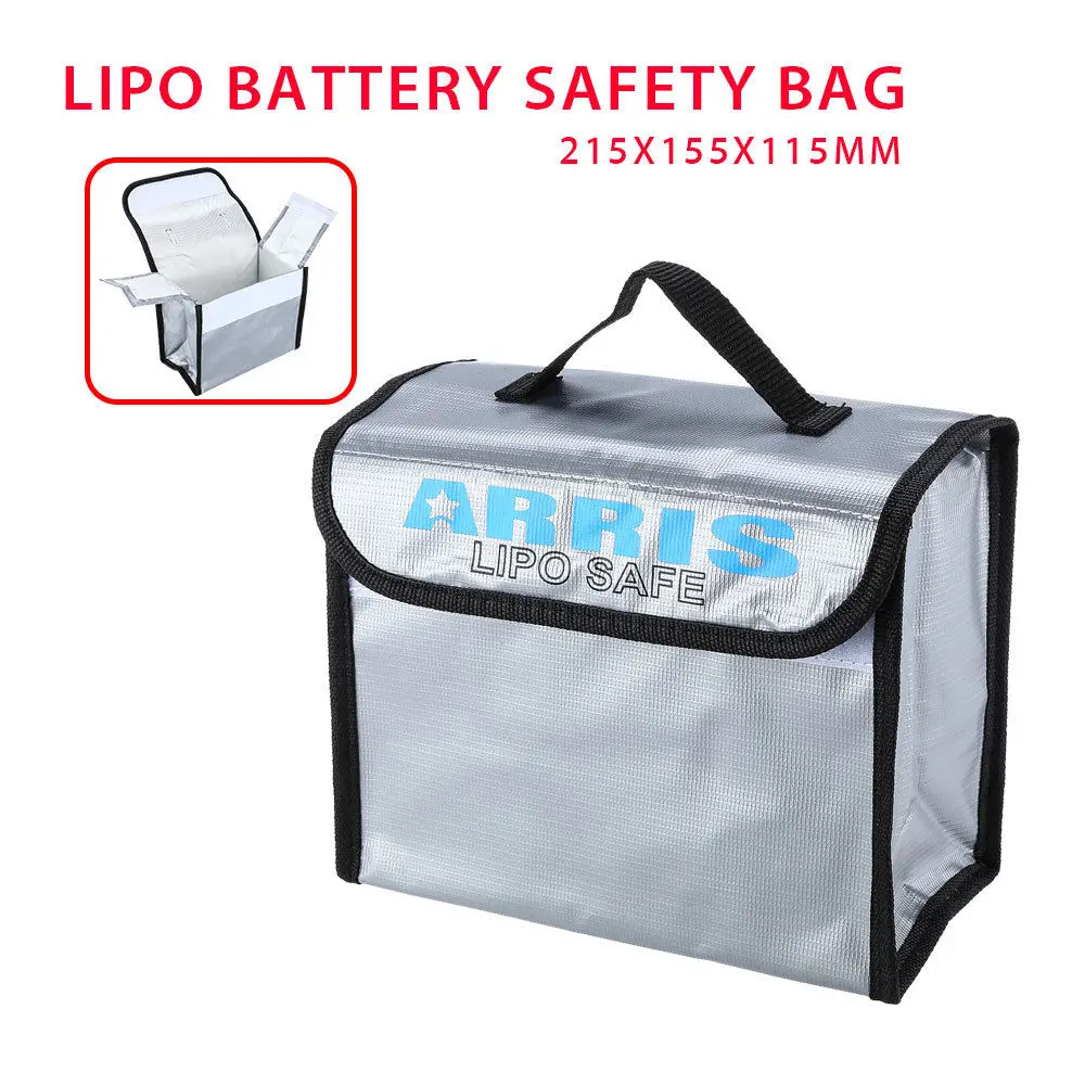 

TOMLOV Anti-Explosion Lipo Battery Safe Bag For RC FPV Drone Storage Box Flame-retardant materials 215x155x115mm