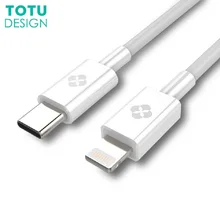 TOTU usb type C-8-контактный телефонный кабель для Lightning iPhone X, 8, 7, 6, 6S Plus, для Macbook, для iPhone, быстрое зарядное устройство, шнур OTG