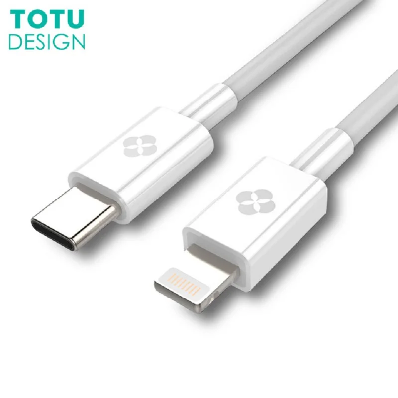 Koop TOTU USB Type C naar 8 Pin Telefoon Kabel Voor Bliksem iPhone X 8 7 6 6 s Plus Voor macbook Naar iPhone Fast Charging Oplader OTG Cord