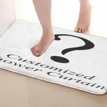 Вопрос Марка Стиль Коврик для ванной комнаты, смешной Противоскользящий коврик для ванной, занавески для душа s аксессуары, соответствующие вашей душевой занавеске