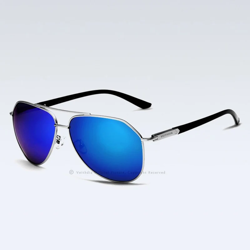 VEITHDIA поляризационные Винтажные Солнцезащитные очки для мужчин, Новое поступление, брендовые дизайнерские солнцезащитные очки, очки gafas oculos de sol masculino 2732 - Цвет линз: blue