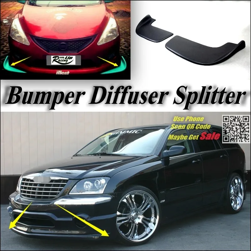 Автомобиль Splitter Диффузор Бампер Canard Lip Для Chrysler Pacifica Настройки боди-Кит/Передний Дефлектор Автомобиля Уменьшить Жировые Лоскут Fin чин