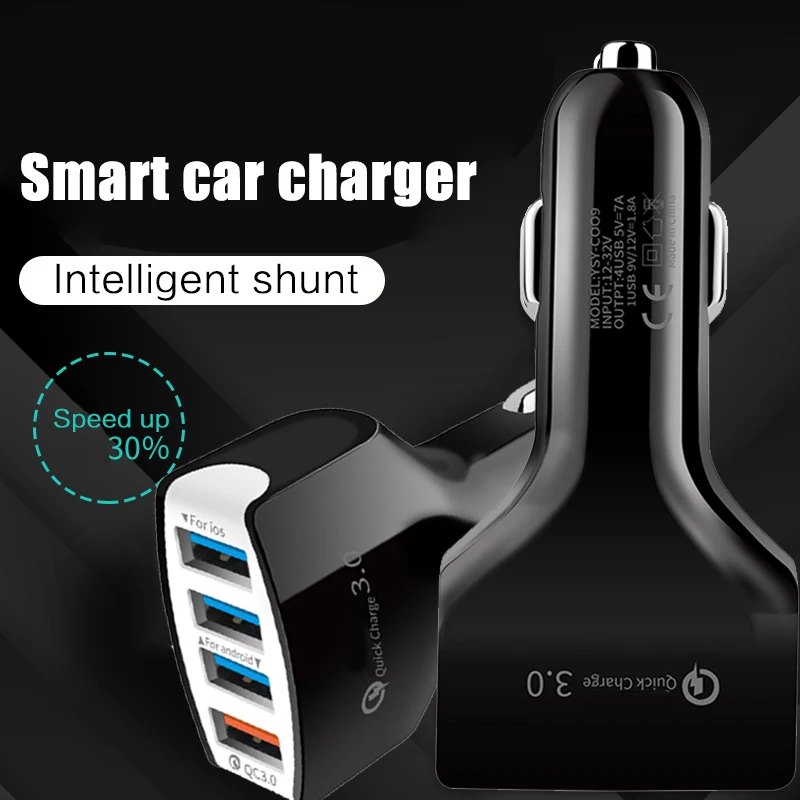 Автомобильное зарядное устройство QC3.0+ 3.5A Быстрая зарядка USB прочное зарядное устройство