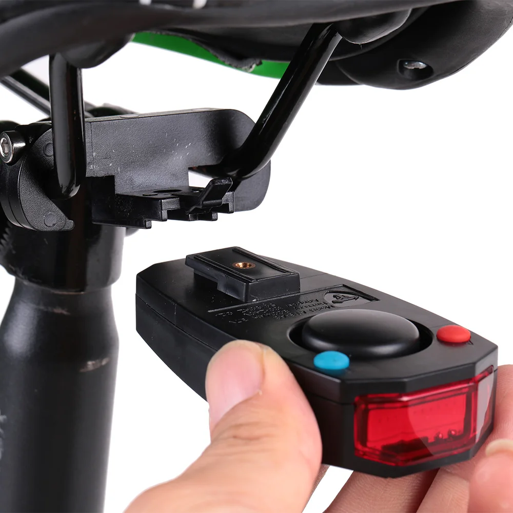Clearance Bike Taillights Intelligent Anti-Theft Bicycle Alarm LED Cycling Strobe Warning Electric Bell with Wireless Remote USB 0