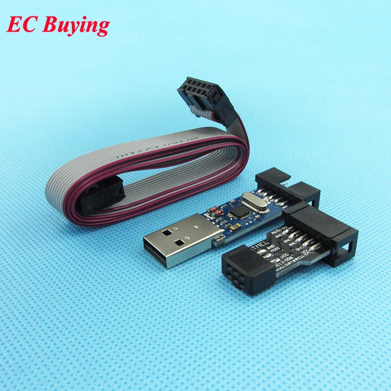 USB-программатор USBASP + с 10-контактным адаптером на 6-контактный кабелем для
