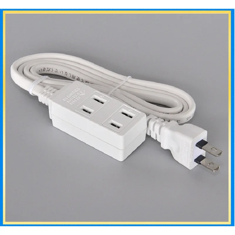 

100Pcs Japanese plug 1 meter high power three-hole plug for household Multi-function power extension cord socket