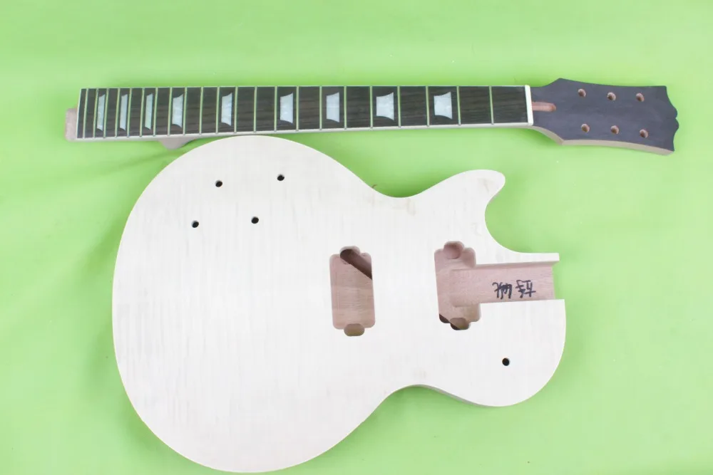 Unfinished Guitar Neck 24fret Mahogany Rosewood Fretboard Nice Inlay Set In Style