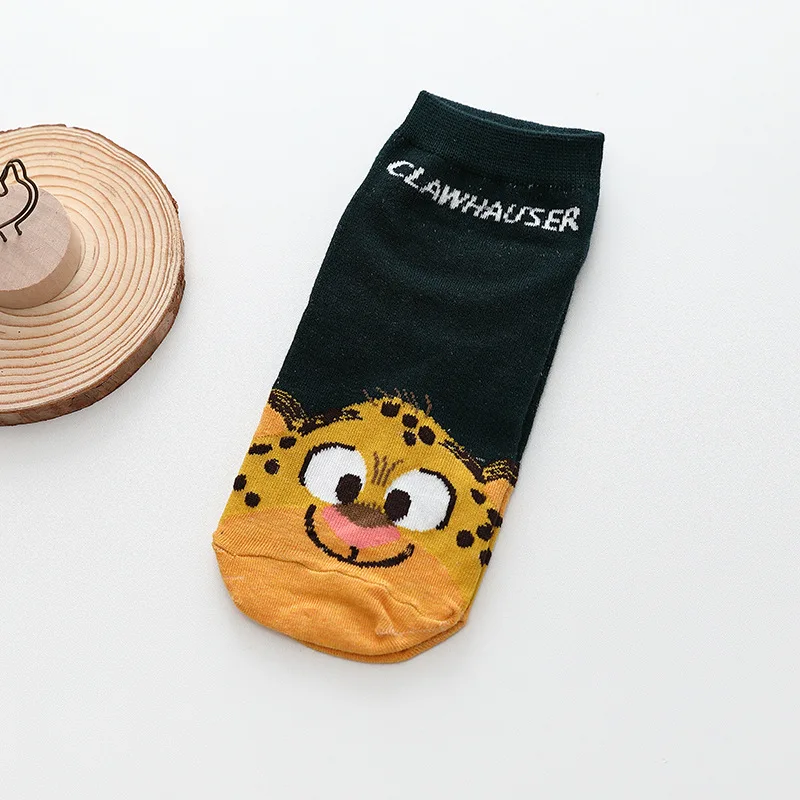 Носки по щиколотку с мультяшным рисунком полицейский кролик стежок Леопард Тема фильма Веселые счастливые женские хлопковые носки - Цвет: 1