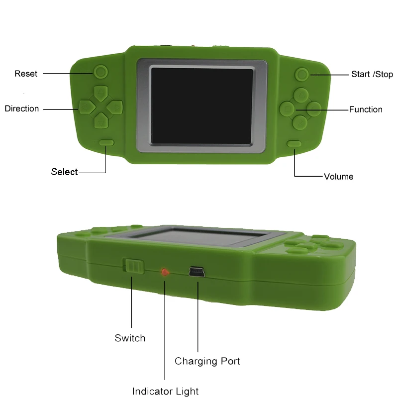 2.5 Inch Mini Video Game Console Electronic Portable Handheld Retro Brick Game Consola De Jeu Built In 268 Classic Games
