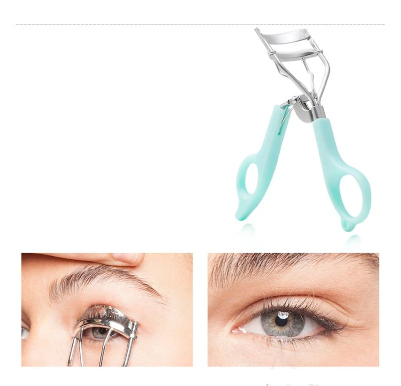 

Portable Plastic Handle Forceps For Eyelashes Curler Soft Touch Top Safe Eyelashes Curling Tool Lifting Curve Eyes Makeup Tool