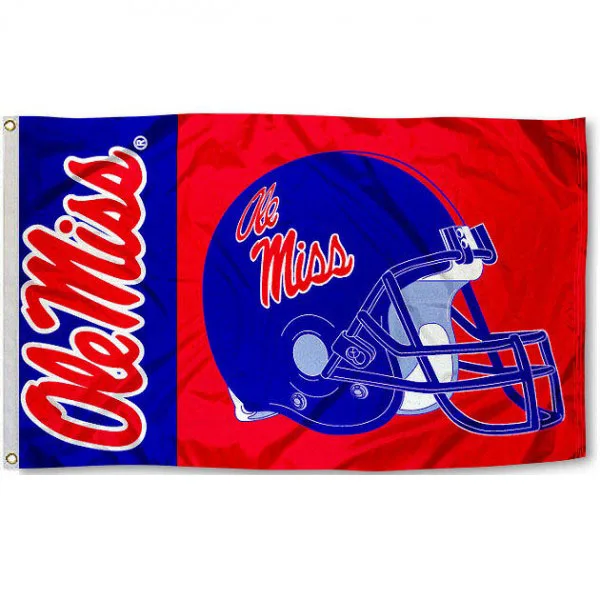 6 Warna Ole Miss Rebels Football Banner 