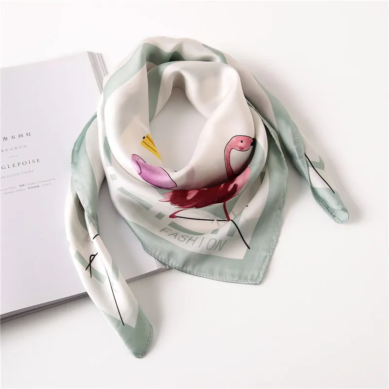 Роскошный бренд женский квадратный шелковый шарф бандана с клетчатым принтом мягкий хиджаб повязка для волос для женщин девушек аксессуары 65 цветов