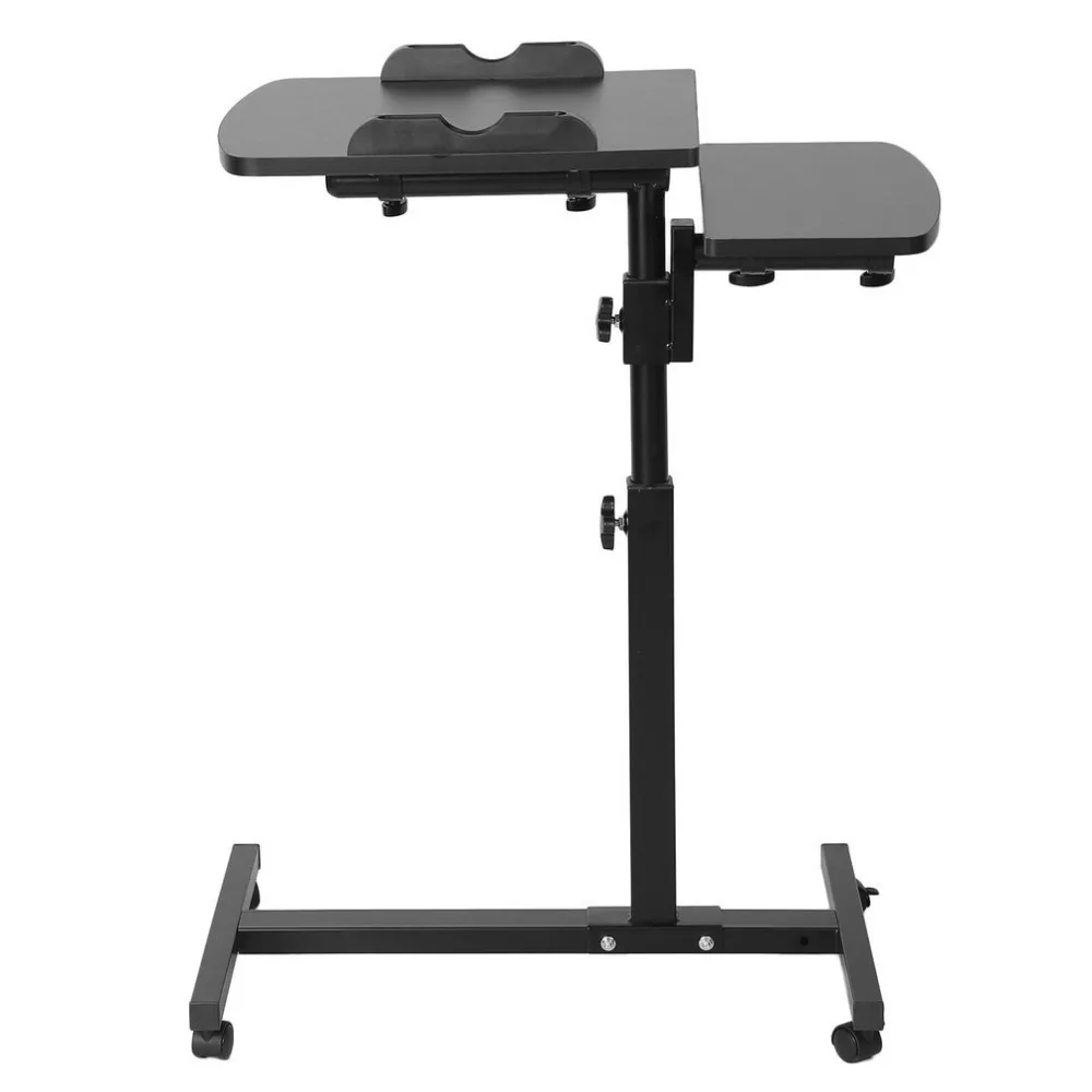 Portable Lap Sofa Bed Tray Height Adjustable Computer Desk Foldable Table Stand Sturdy Wood Steel Notebook Desk
