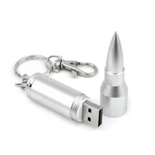 high quality usb 2.0 pen drive metal gun and bullet shape usb flash drive free shipping