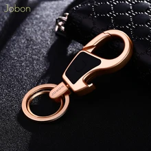Бренд Jobon мужская сумка для ключей подвеска автомобиль брелки освещение открывалка функция ювелирный ключ кольца держатель цинковый сплав высокого качества