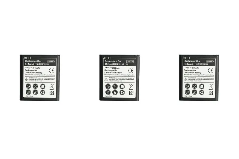 3 шт./лот 2600 мА/ч EB-BC115BBC запасная батарея для Samsung Galaxy K зум S5 C1116 C115 C1158 Bateria Batterij |