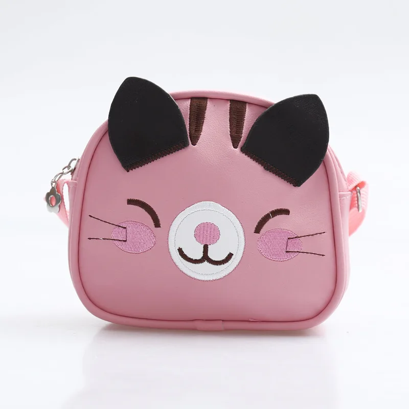 Kitten cute cartoon children's bag girls shoulder messenger bags snack ...