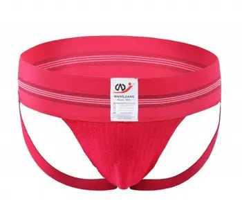 

WJ New High-end Men's Underwears Male 3D U convex low waist Wide Belt Hip-up T-Pants Men superfine fun G-Strings & Thongs