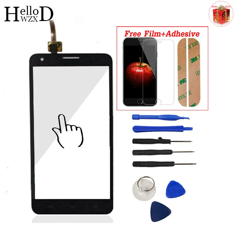 For Huawei Honor 3X G750 Touch Screen Front Glass Digitizer Panel Touchscreen Lens Sensor Free Adhesive