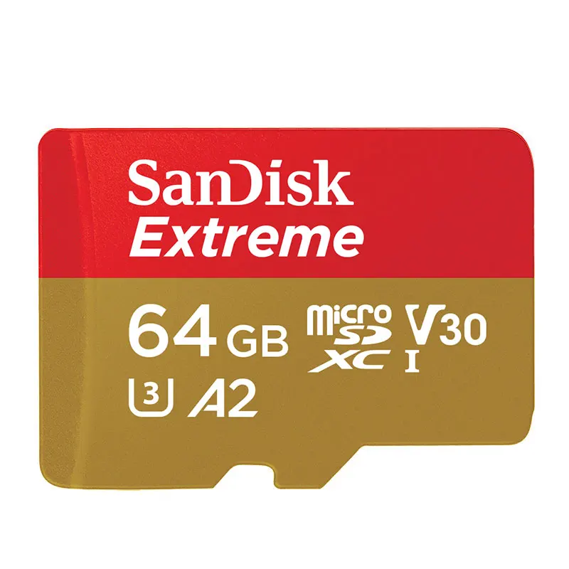 Двойной Флеш-накопитель SanDisk 64GB Extreme MicroSD карта 32 Гб карта памяти TF флеш-карта UHS-I U3 C10 V30 cartao de memoria 4K 160 МБ/с. с адаптером SD - Емкость: 64 ГБ