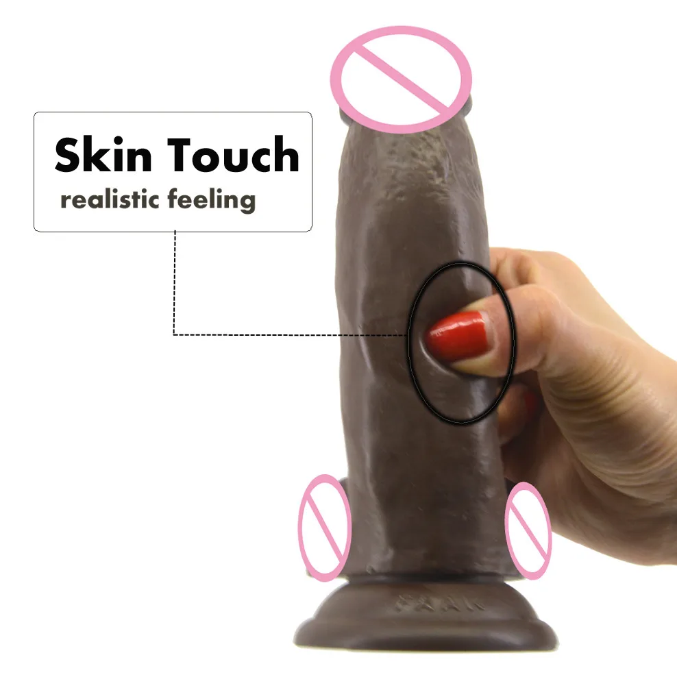 Фаллоимитатор FAAK реалистичный пенис на присоске большой член интимные игрушки