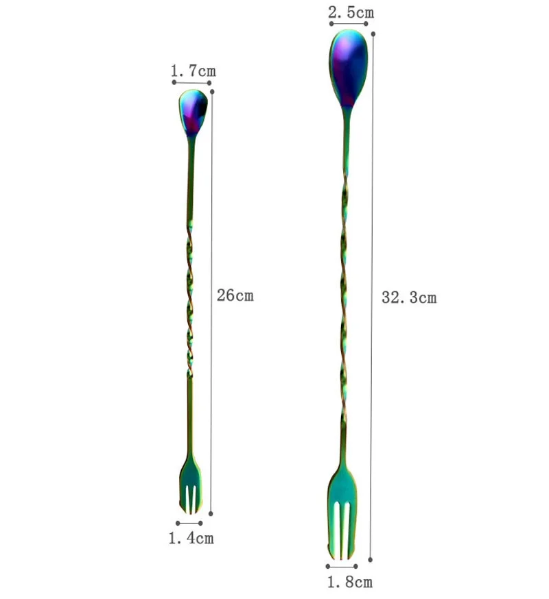 100 шт. двойной головкой коктейль напитки Смеситель Бар Ложка растяпа Мешалка Напитки помешивая палочки для перемешивания Barware ZA6756
