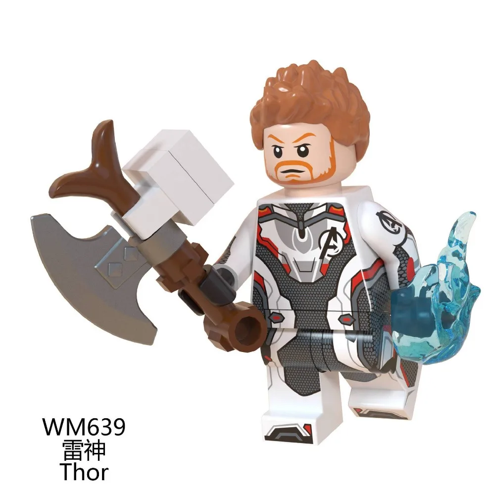 Legoing Captain Marvel Avengers Endgame Thanos Spiderman Antman Thor Iron Man War Machine Building Blocks Bricks Toys Legoing