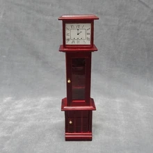 1:12 миниатюрная мебель винтажный Дед часы пол Pendule для кукольного домика мебель аксессуары гостиной