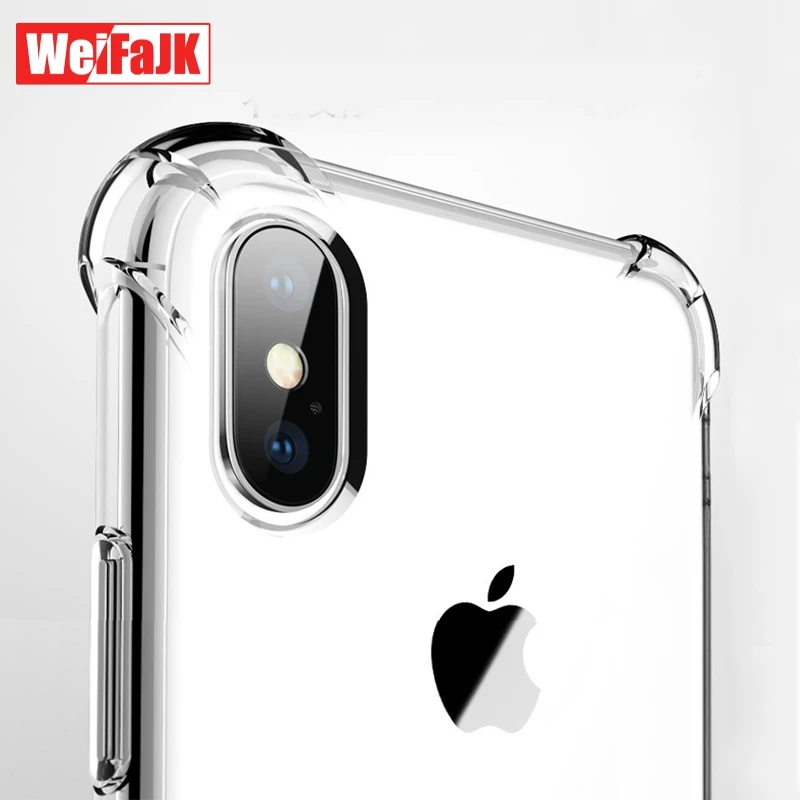 

WeiFaJK Phone Cover Silicone Case for iPhone 7 8 Plus X Xs Max XR Case Soft Protective Clear TPU Cases for iPhone 6 6s 5 5s SE