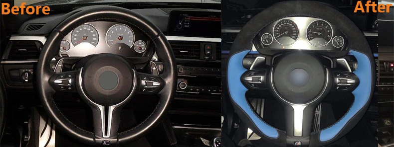Steering Wheel Cover for BMW F87 M2 F80 M3 F82 M4 M5 F12 F13 M6 F85 X5 M F86 X6 M F33 F30 M Sport