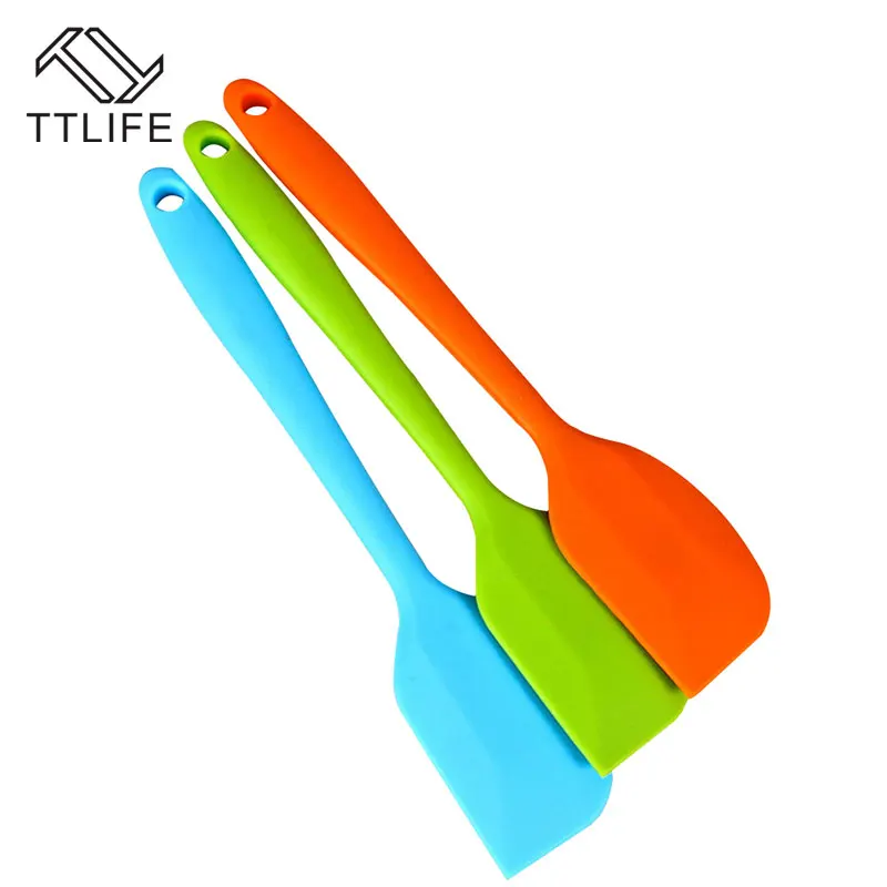  TTLIFE Small Heat Resistant Flexible Silicone Spatulas Cake Spatula Scraping Baking Molds Scraper B