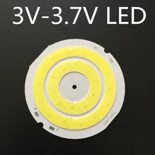 Светодиодный кольцевой светильник 3 v-3,7 V, белый светильник, кольцевой светодиодный светильник на батарейках, светящийся круг, 50 мм, высокий светильник, панельный светильник 3W COB