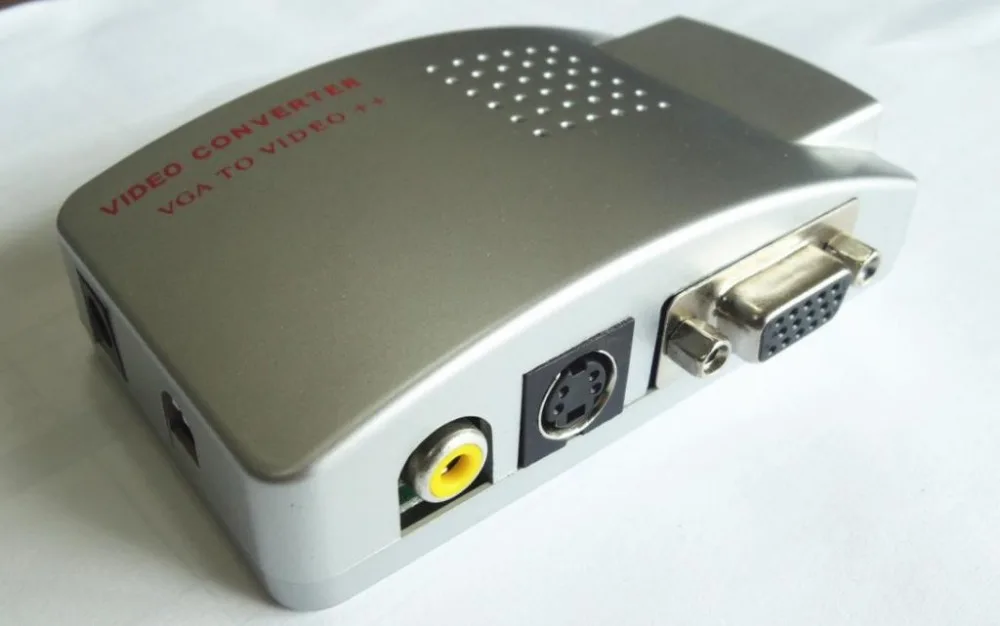 Адаптер преобразователь с VGA на TV AV RCA S Video для ПК ноутбука выход вход ТВ