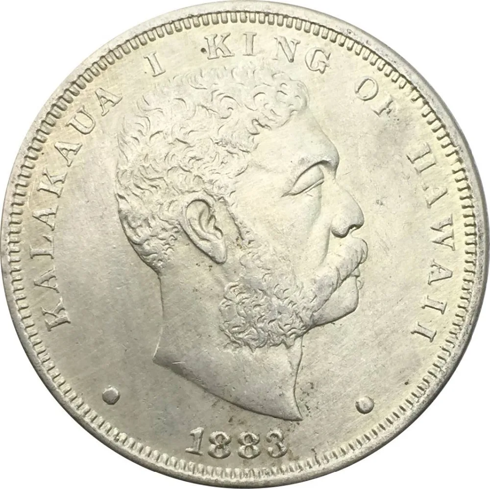 

United States 1883 1 Dollar Hapaha Kalakaua I king Of Hawaii 90% Silver Copy Coin