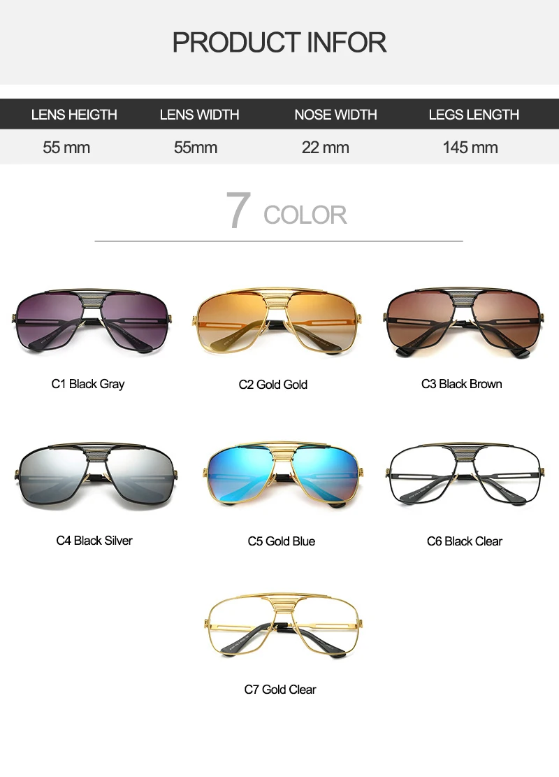 2018 Oversized Square Unisex Sunglasses (26)