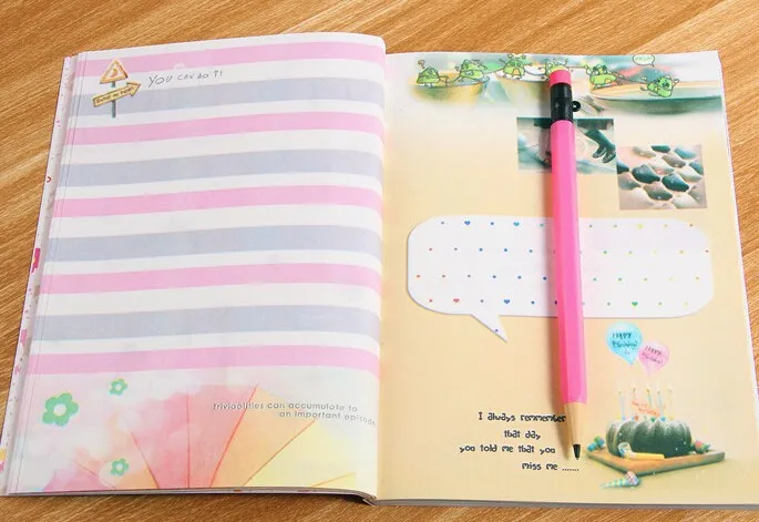 cartoon notedbook inside