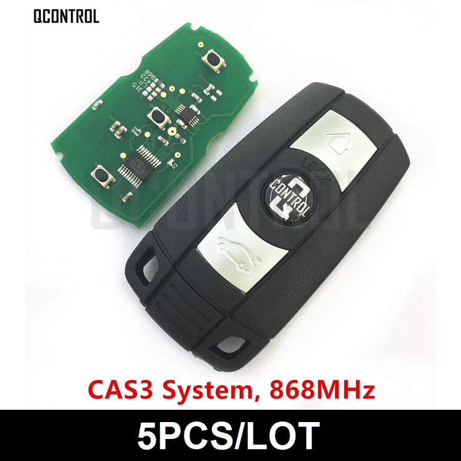 

QCONTROL Car Remote Smart Key 868MHz for BMW 1/3/5/7 Series CAS3 X5 X6 Z4 Car Control Transmitter with Chip