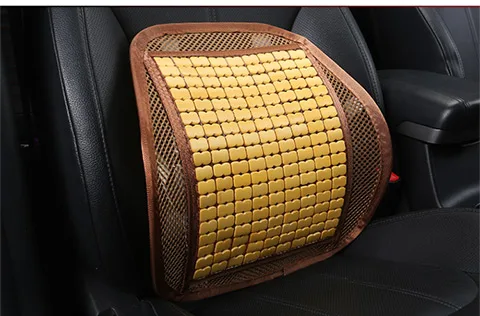 Универсальный fit автомобилей бамбук сиденье поддержки талии подушка для лета cool - Название цвета: beige