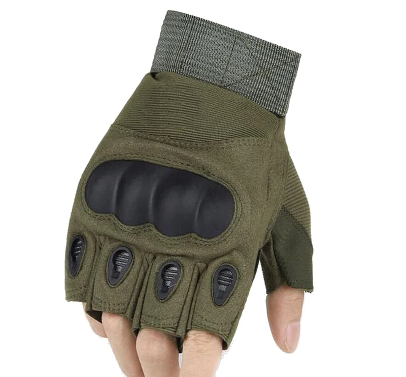 Tactical Gloves Armed Military Airsoft Shooting Bicycle Combat Fingerless Paintball Carbon Knuckle Half Finger Gloves