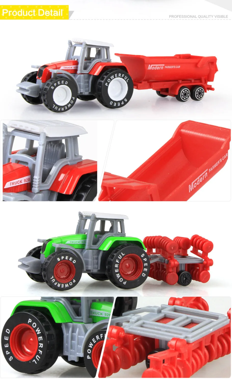 Литая под давлением сельскохозяйственная техника мини-модель автомобиля Инженерная модель автомобиля трактор инженерный автомобиль трактор игрушки модель для детей Рождественский подарок