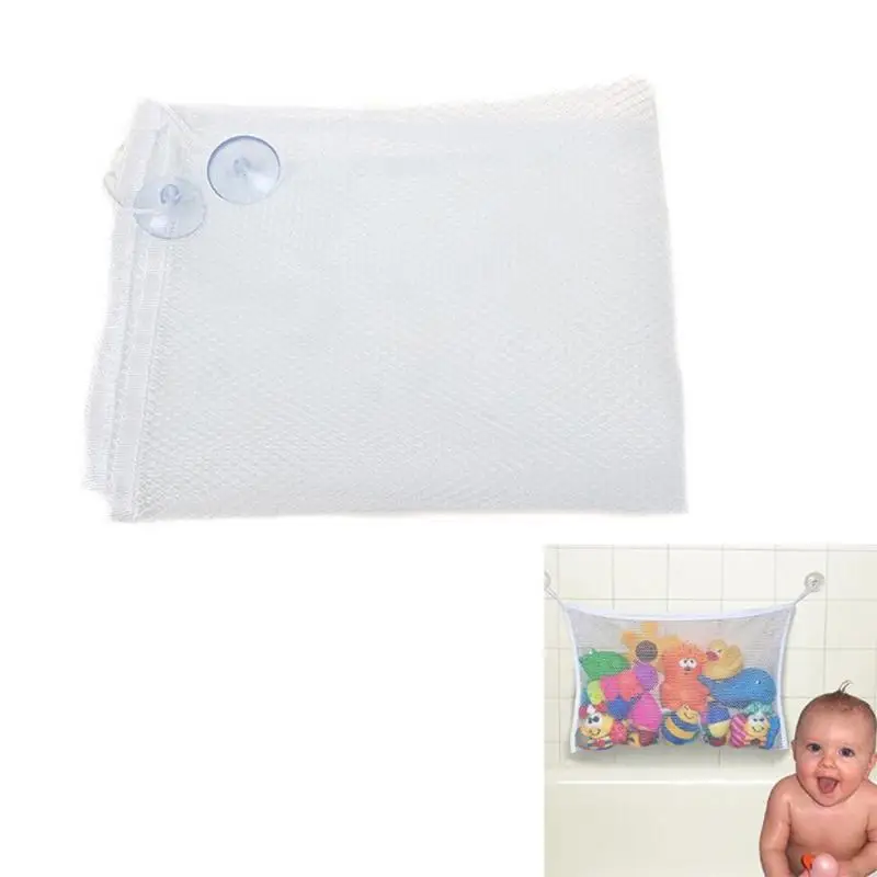 Детские сетчатые сумки для ванной, детские игрушки, аккуратная сумка с сеткой для хранения игрушек для ванной, сумка на присоске для младенцев, подвесной органайзер для купания - Цвет: 37x37CM
