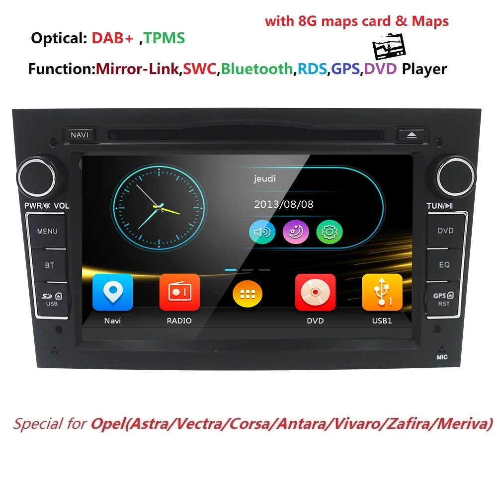 

7inchHD GPS Navigatiion 2din car autoradio car dvd playerFor opel vectra c zafira corsa astra H G Meriva Vivaro Antara 3G BT SWC
