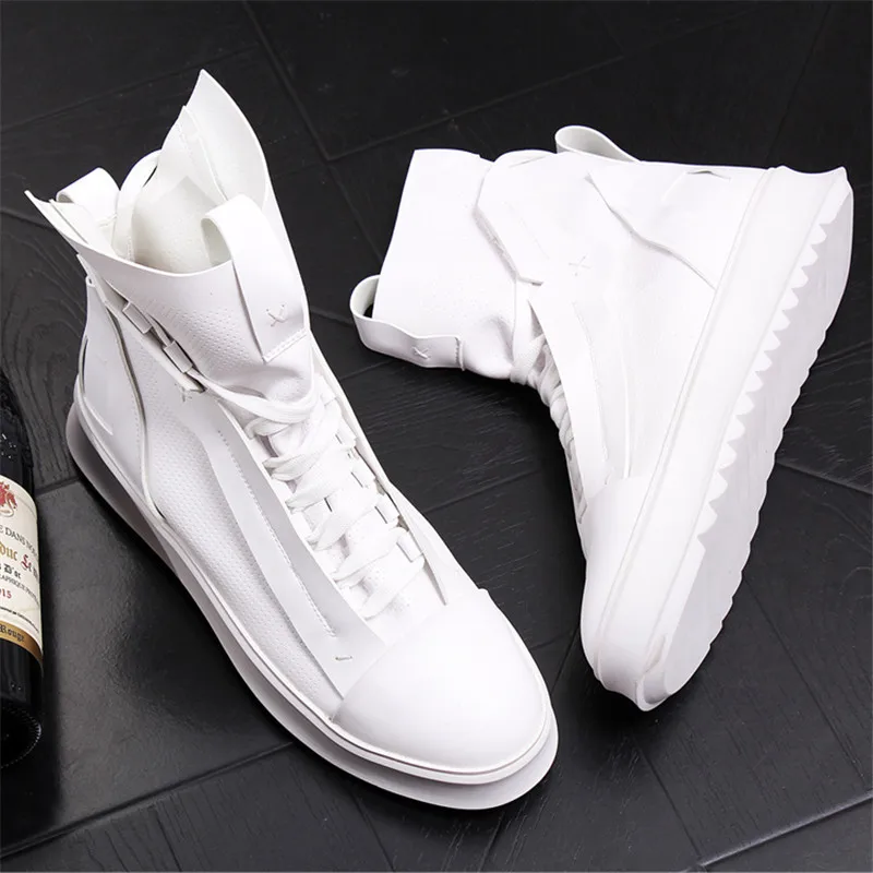 

New Arrival Fashion Men Summer Boots Casual Shoes High Top Lace Up Trending Man Leisure Shoes Platform Hip Hop Zapatos 30D50