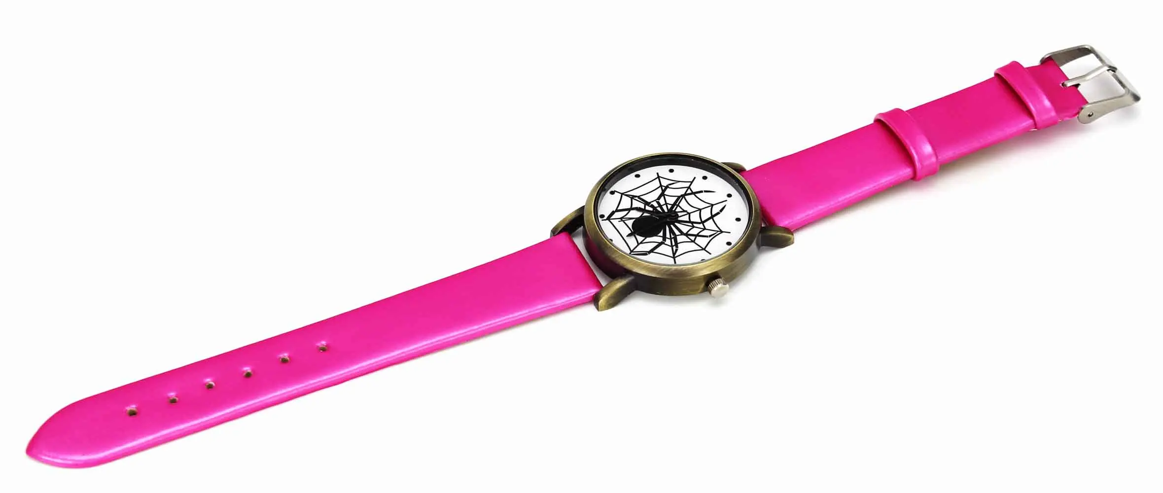 Черный Тарантул паутины часы из искусственной кожи ремешок для мужчин женщин модные украшения кварцевые наручные часы